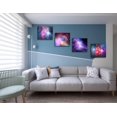 thumbnail image 5 of Outspace Nebula Canvas Wall Art/ Blue Galaxy Decor Framed Print Poster Pictuers/ Set of 4 Red Purple Cosmic Silver Artwork 12x12 Inches Paintings For People Living Room Bedroom Bathroom Decoration, 5 of 6