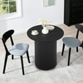 thumbnail image 5 of PHOYAL Fluted Small Round Dining Table for 2, 31.5 Inch Circle Dining Table for Kitchen Small Space Apartment, Black, 5 of 6