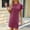 Red, variant on ZZwxWA Summer Dresses for Women 2025, Womens Solid Crewneck Short Sleeve T-Shirt Dress Loose Beach Vacation Mini Sundress