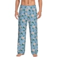 thumbnail image 2 of Picia Rose Flowers Mens Soft Woven Cotton Elastic Waistband Sleep Pajama Pant Lounge Sleep Pant With Pockets And Drawstring-Small, 2 of 9