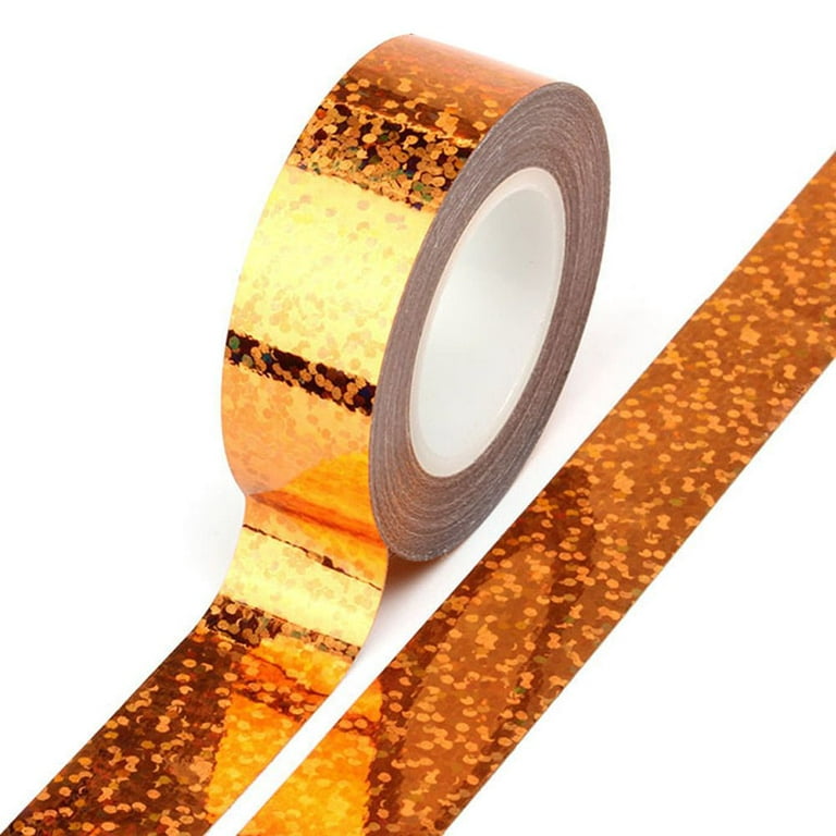 3 Roll Adhesive Photo Album Scrapbooking Stationery Supplies Laser Foil  Sticker Decor Glitter Washi Tape Masking Tape GOLD 3 ROLL 