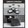 thumbnail image 6 of Donner Electronic Drum Set, 220+ Sounds, USB MIDI, 2 Switch Pedal, Portable Electric Drum Set for Beginner with Quiet Mesh Drum Pads with Sticks, Travel Bag, 6 of 6