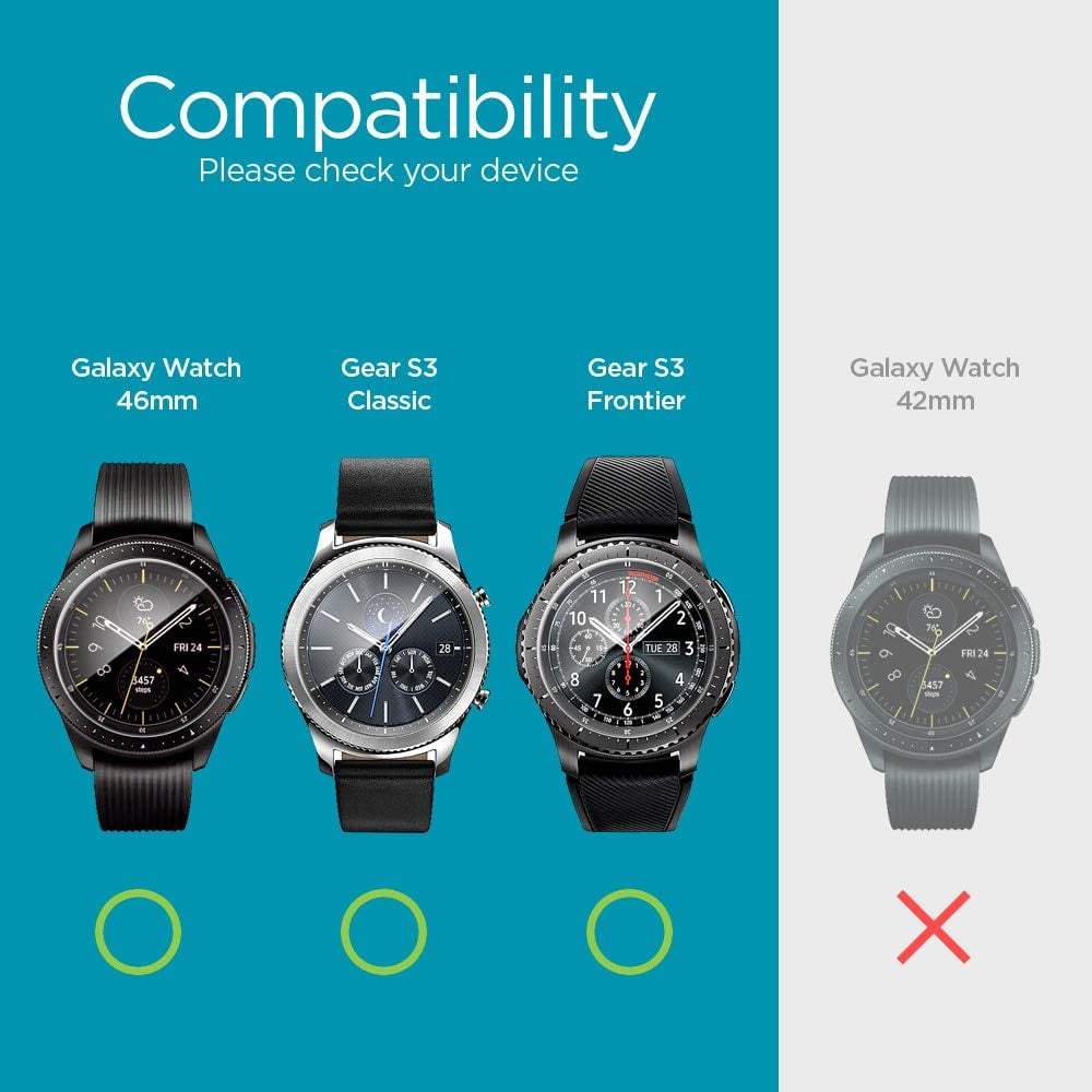 Spigen Tempered Glass Screen Protector Designed for Samsung Galaxy Watch  46mm / Gear S3 Classic/Gear S3 Frontier (3 | Walmart Canada