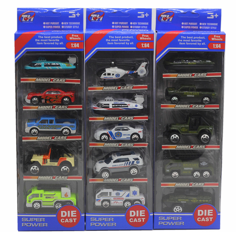 GWONG 5Pcs 1/64 Diecast Alloy Engineering Racing Military Car Vehicle Model Kids Toy - image 5 of 10