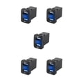 thumbnail image 1 of Riwesomey de coche con reemplazo de adaptador de carga de coche LED dual USB para Corolla/Prado/Reiz, rojo, FTU Azul FTU 5piezas Riwesomey CBP171826, 1 of 6