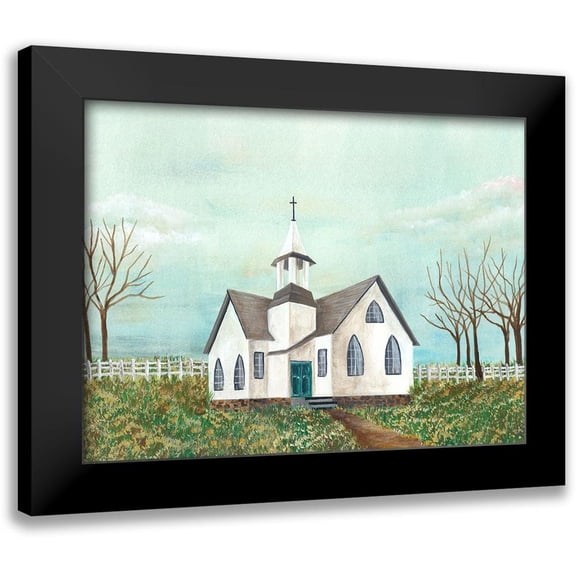 Moore, Regina 14x12 Black Modern Framed Museum Art Print Titled - Country Church III