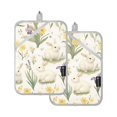 thumbnail image 7 of Yayeee Pot Holders Kitchen Heat Resistant with Pocket 7"x9.8" Cotton Oven Cooking Hot Pads, Floral Rabbit, 7 of 7