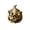 Glod-Skull Shape A, variant on Halloween Seaweed Woven Pumpkin Decoration, Haunted Oval Plastic Ornament for Home Party Fall Harvest, 1 Piece