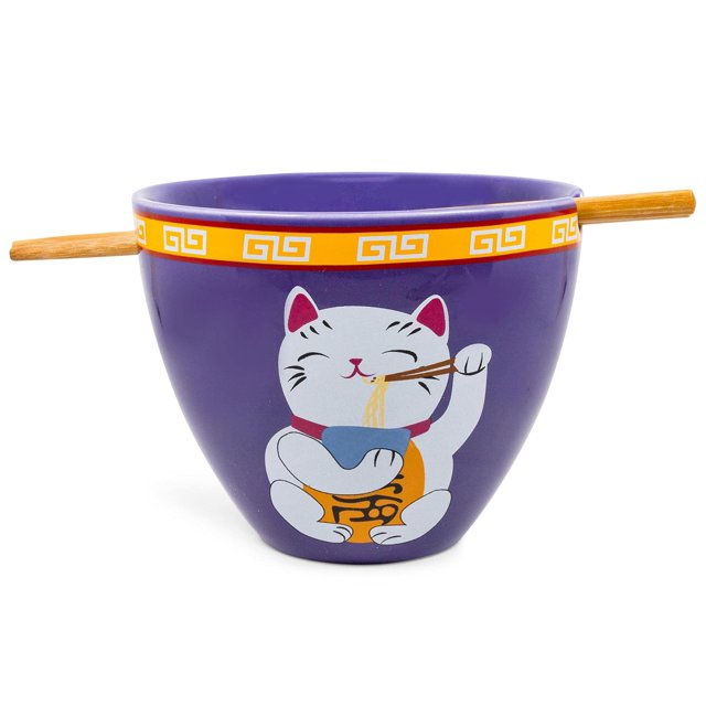 Set de vajilla Boom Trendz Bowl Bop Purple Lucky Cat Japan