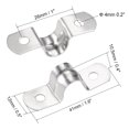 thumbnail image 2 of Uxcell M10 U Shaped Conduit Clamp Saddle Strap Tube Pipe Clip Stainless Steel Silver Tone 5pcs, 2 of 4