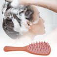 thumbnail image 2 of Unique Bargains 1 Pc Long Handle Massage Hair Brush for Head Massage 8.46"x2.76"x1.18" Red, 2 of 6