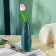 thumbnail image 1 of Jarrón de imitación de cerámica esmaltada para arreglos florales secos.Jarrón pequeño decorativo para sala de estar,mueble de TV,escritorio de oficina,21,3 cm (8,4 pulgadas)., 1 of 6