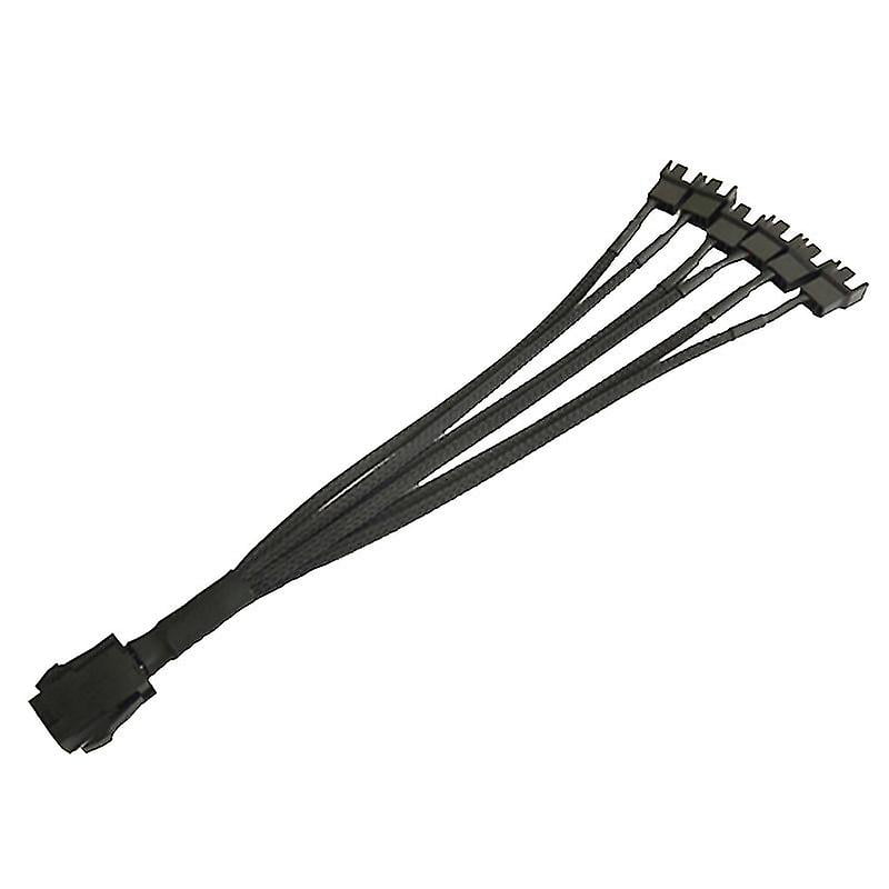 Cavo Prolunga Per Ventilatore PC 12 Pollici (30 Cm) 4 Pin PWM, Maschio-femmina, Con Manicotto, OKGear FC44PWM-12BKS