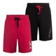 thumbnail image 1 of Pantalones cortos de pijama Fila para hombre, paquete de 2, rojo y negro, talla S, 1 of 4