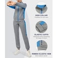 thumbnail image 6 of Little Donkey Andy Women's 2 Piece Full Zip Tracksuit Set, 4 Way Stretch Breathable Jogger Outfit with Zipper Pockets, for Gym Running Casual Wear, Light Grey XS, 6 of 7
