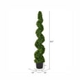 thumbnail image 3 of Vickerman 5' Artificial Potted Green Boxwood Spiral Tree., 3 of 7