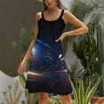 thumbnail image 3 of Galaxy Star Outer Space Womens Summer Dresses Casual Sleeveless Tshirt Sundresses Vacation Beach Cover Up Dress, 3 of 8