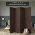 thumbnail image 6 of Red Lantern 7 ft. Tall Woven Fiber Folding Screen - Dark Mocha - 4 Panel, 6 of 6