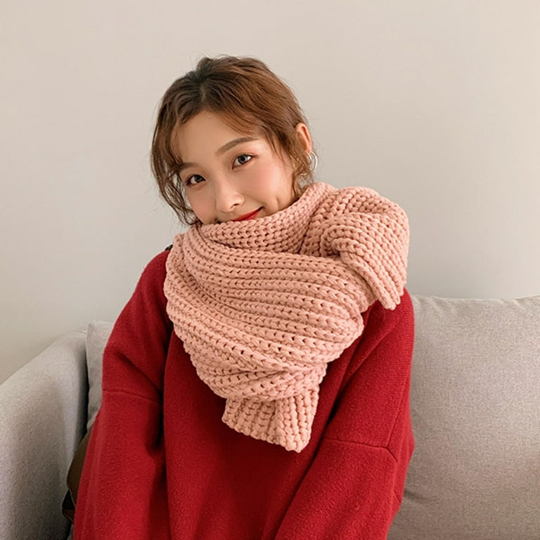 D-GROEE Women Winter Thick Knit Wrap Chunky Long Soft Keep Warm