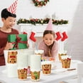 thumbnail image 6 of ZJQYDS 100 Pieces Christmas Gingerbread Paper Cups Hot Chocolate Cups Xmas Disposable Coffee Cup Gingerbread Man Christmas Tree Candy Xmas 9 Ounce Drinking Tea Paper for Daily Use Holiday, 6 of 14