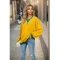 thumbnail image 2 of Womens Long Sleeve T Shirts Yellow L, 2 of 8
