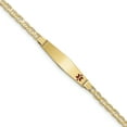 thumbnail image 1 of Bracelet d'Identité avec Lien en Émail Rouge en Forme de Diamant Médical en Or Jaune 14K, 1 of 3