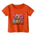 thumbnail image 4 of ZHOGXU Kids Girls Boys T Shirts Short Sleeve Crew Neck Back To School Letter Print Loose Fit Comfortable Top Tees For Casual Daily Wear,Orange,1-2 Years, 4 of 4