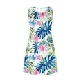 thumbnail image 4 of Viikei Womens Dresses Plus Size Summer,Women Casual Loose Summer Printed Dress Sleeveless V-neck Top/shirt Set Multicolor S, 4 of 9