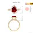 thumbnail image 5 of ANGARA Pear Lab Grown 2.7 Ct Ruby Halo Twisted Rope Shank Engagement Ring in 14K Yellow Gold for Women (Size-10x8mm) | July Birthstone, Anniversary, Jewelry Gift for Women | Lab Grown Ruby Ring, 5 of 7
