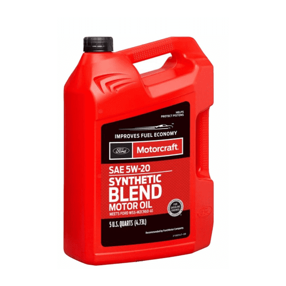 Motorcraft Premium Synthetic Blend Engine Oil 5W-20, 5 qt
