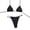Black-2, variant on Womens Swimsuits 2 Piece Triangle Bikini For Women Halter Bikini Sets Sexy High Cut Bathing Suit Side Tie