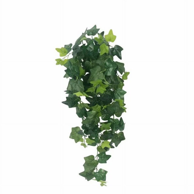 Planta artificial Planta de simulación de flores artificiales Hoja de camote de seis puntas Planta de ratán Decoración de pared escaparate Decoración Planta verde Colgante de pared (Verde) ILoveMilan JM