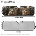 thumbnail image 5 of KUIFORTI Windshield Shade for 2018-2024 2025 Jeep Wrangler JL / 2020-2024 Jeep Gladiator JT Accessories Cute Capybara Automotive Interior Sun Protection Foldable Blocks UV Rays Keep Your Car Cool, 5 of 6