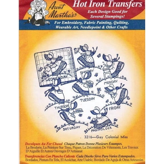 Aunt Martha's Embroidery Transfer 7 x 0.10 inches Transfer Paper