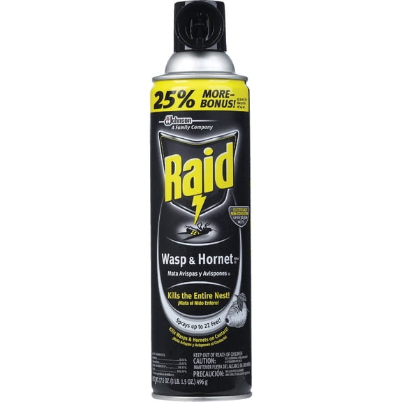 Raid Wasp and Hornet Killer Spray - Outdoor Insecticide - 6 Pack, 17.5 Ounce Each