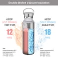 thumbnail image 4 of Neihepal 20oz Leakproof Stainless Steel Insulated Water Bottle with Handle, BPA Free, 2 Pack, Mix, 4 of 6