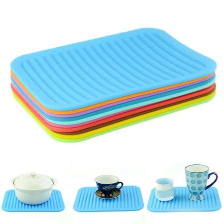 

Silicone Insulation Mat Pot Meal Plate Mat Non-Slip High Temperature Resistant Kitchen Table