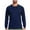 Navy, variant on Paiwinds Men's Quick-Dry Workout Shirt, Breathable Long Sleeve Athletic Top with Color Block Design and Cuffed Sleeves, Moisture Wicking Performance Sportswear