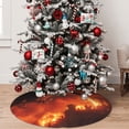 thumbnail image 5 of Sikiie Fiery Dragons Castle Attack 30-48 inches {designName} Print Christmas Tree Skirt Snowman Xmas Tree Skirt with Edge Christmas Decorations for Holiday Party-36", 5 of 7