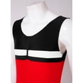 thumbnail image 3 of iixpin Mens zipper Sports Jumpsuit Contrast Color Sleeveless Bodysuit for Workout Cycling Gymnastics Red XL, 3 of 9