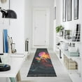 thumbnail image 4 of Yayeee Runner Rug for Bedroom 2'x6' Machine Washable Hallway Non Slip Mat, Black Astronaut, 4 of 8