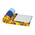 thumbnail image 3 of PHELIKA Mountain Full Of Sunflowers 03 All Season Soft Throw Blanket Lightweight Flannel Fleece Blankets 50"x40", 3 of 8