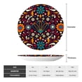 thumbnail image 2 of Picia Colorful Mexican2 Pattern Bone China Decorative Plate – Wall Decor with Stand and Adhesive, Elegant Ornament for Living Room, Office, or Entryway-7in, 2 of 6