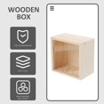 thumbnail image 2 of Unfinished Wooden Box Storage Organizer Container Craft Box Treasure Box Jewelry Display Case, 2 of 3