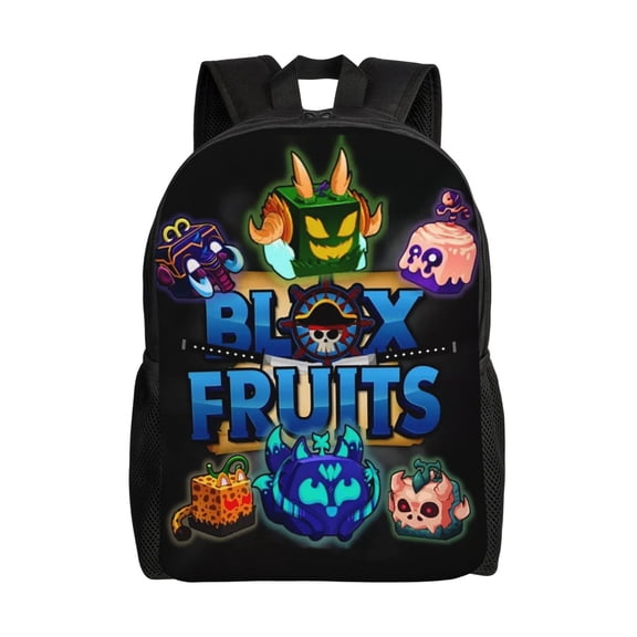 Game Blox Fruits Large Backpack Lightweight Laptop Bag Daypack Bookbag Travel Backpack for Men Women