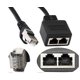 thumbnail image 4 of Network Splitter Adapter Cable, 1 RJ45 Connector to 2 RJ45 Outlets Network Y-Splitter Cable for Category 5e Ethernet, Category 6 Ethernet. (1 pc), 4 of 4
