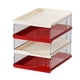 thumbnail image 5 of Bandeja organizadora de archivos de escritorio para papel A4, organizador de archivos para escritorio Red White 4 Tier, 5 of 9