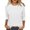 White, variant on Long Sleeve Shirts for Women, Womens Tops Casual 3/4 Sleeve Crew Neck Shirts Loose Fit Tunic Blouses Summer Tees, White L