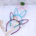 thumbnail image 2 of KAKOWELY 8 diademas luminosas con orejas de conejo, adorables y coloridas, para el pelo, tocados, regalos de fiesta para niños, colores y estilos aleatorios., 2 of 5