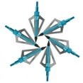 thumbnail image 3 of 12Pcs 100 Grain 3 Blade Crossed Broadhead Screw-in Arrows Tips for Compound Bow Crossbow Archery Hunting with Broadheads -Blue, 3 of 9